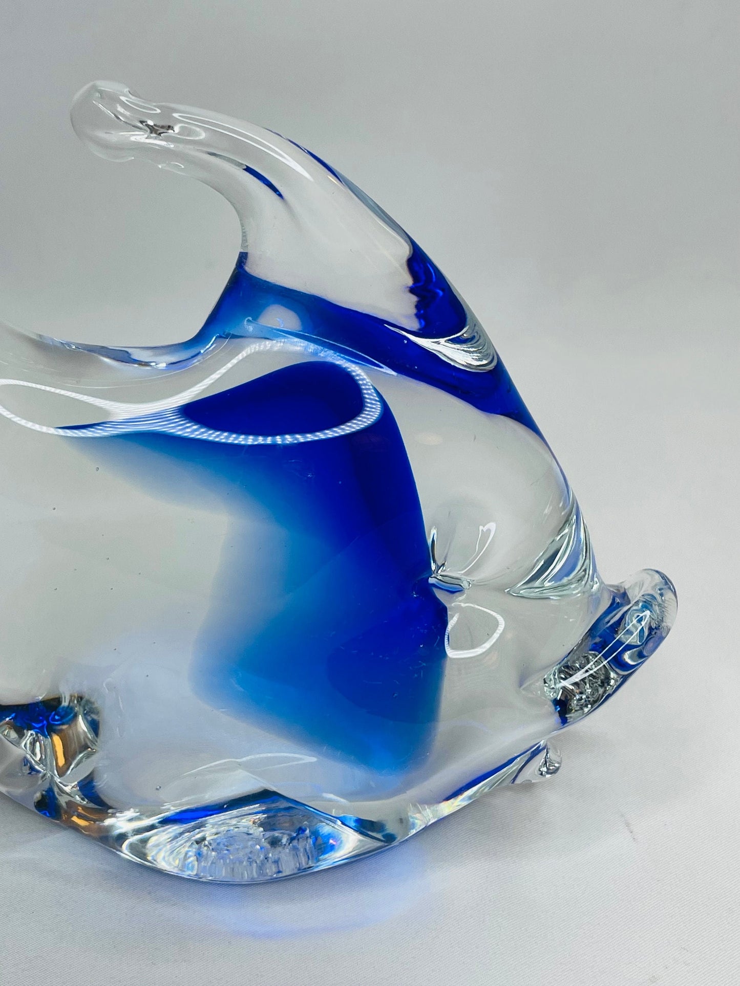 Murano Blown Glass Blue Fish