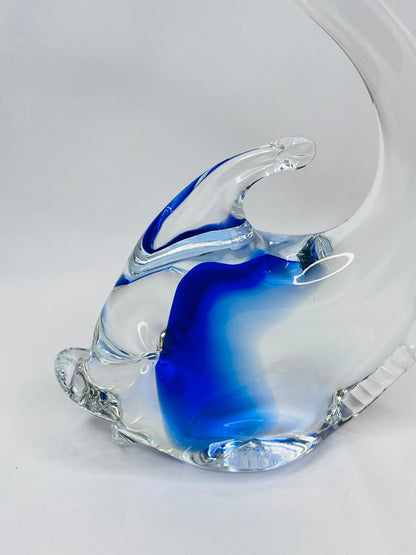 Murano Blown Glass Blue Fish