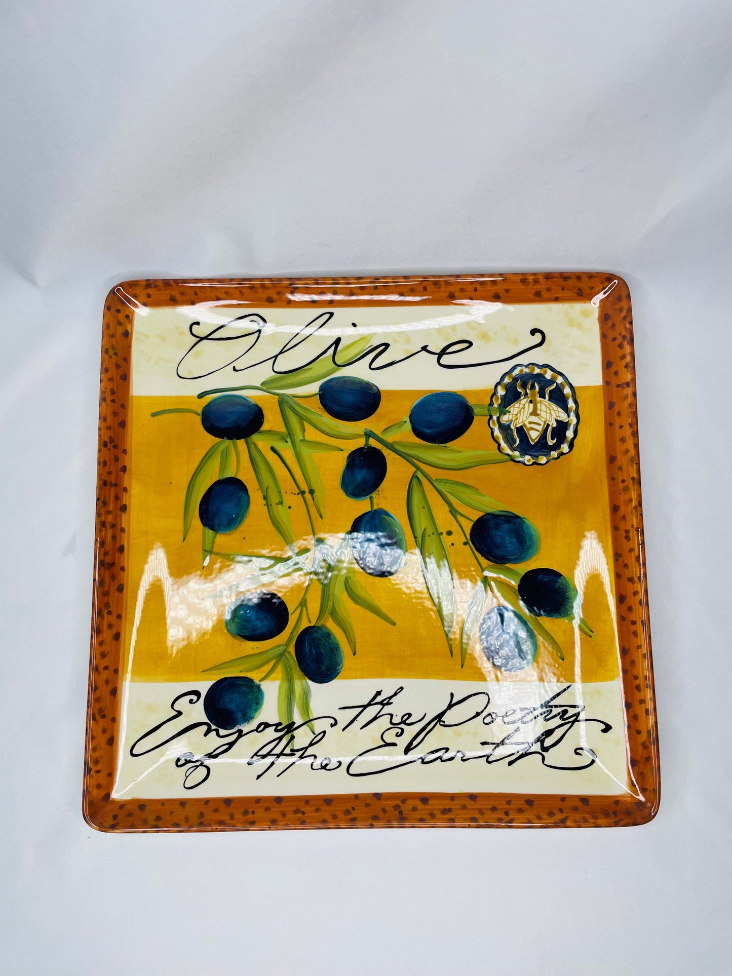 Susan Winget Certified International Painted Square Plate