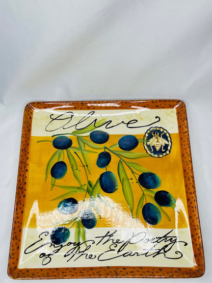 Susan Winget Certified International Painted Square Plate