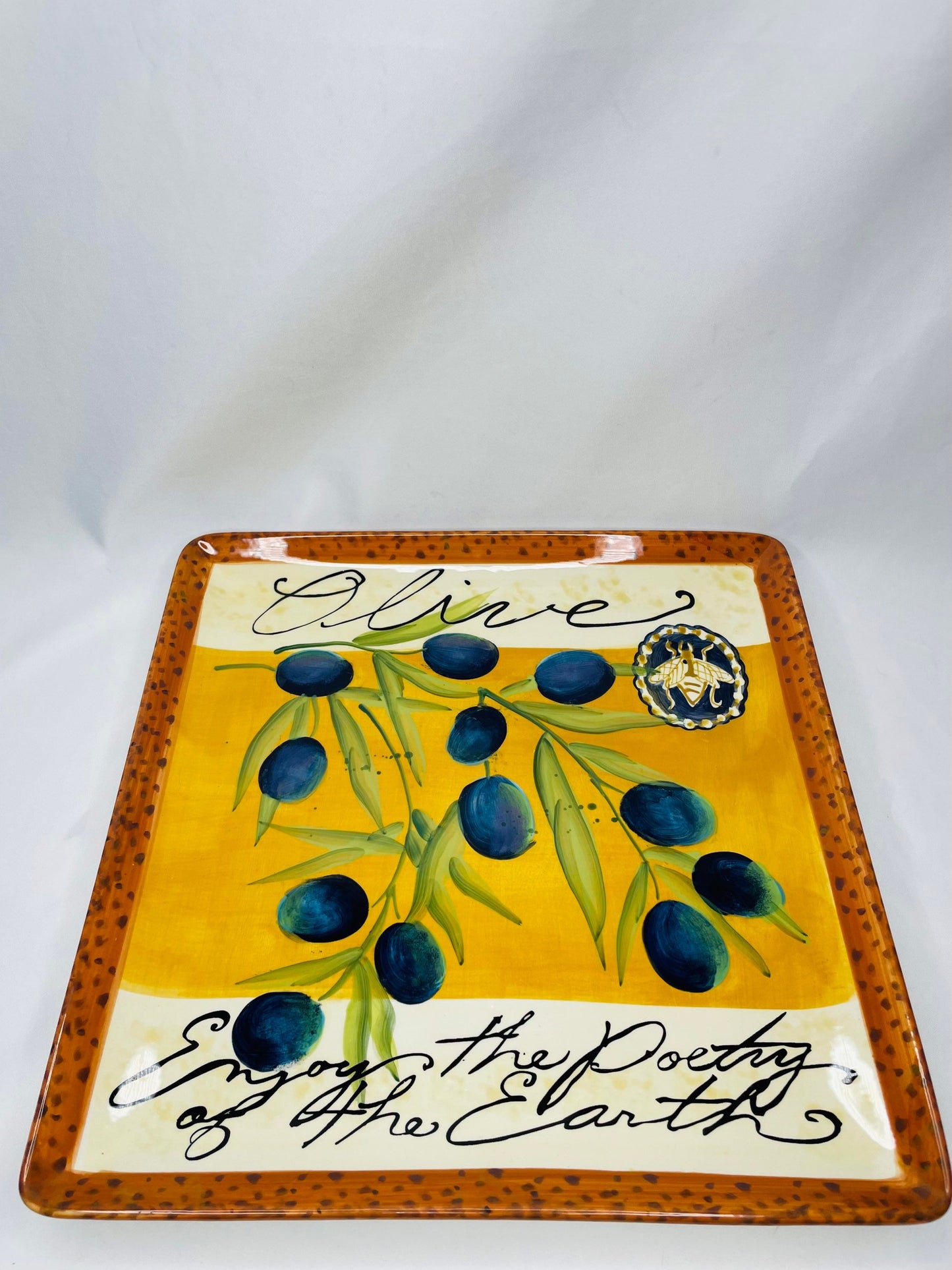 Susan Winget Certified International Painted Square Plate