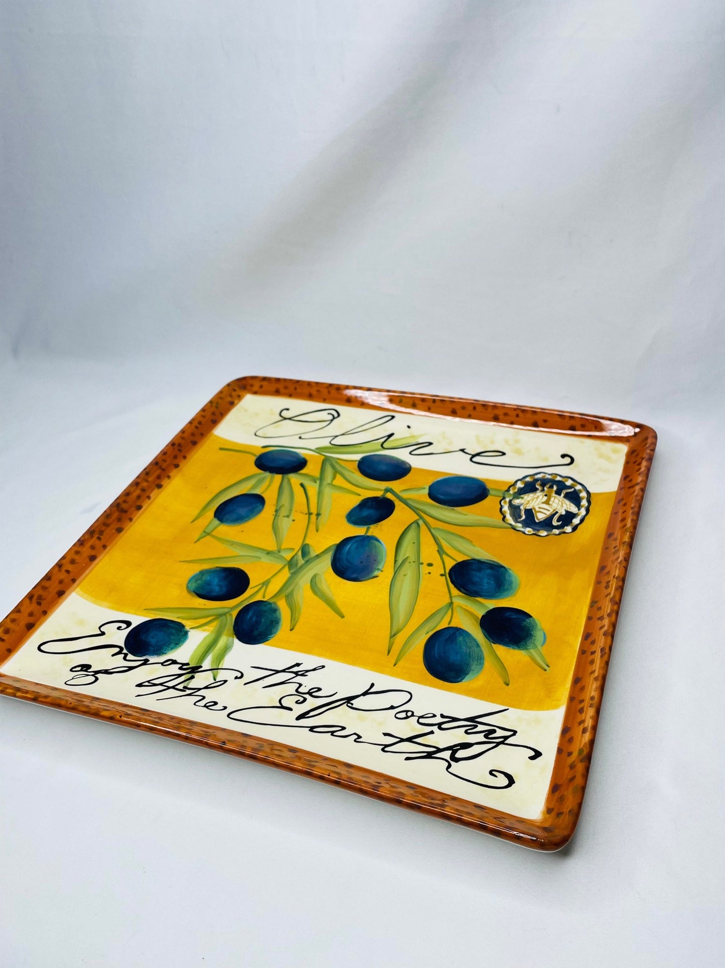 Susan Winget Certified International Painted Square Plate