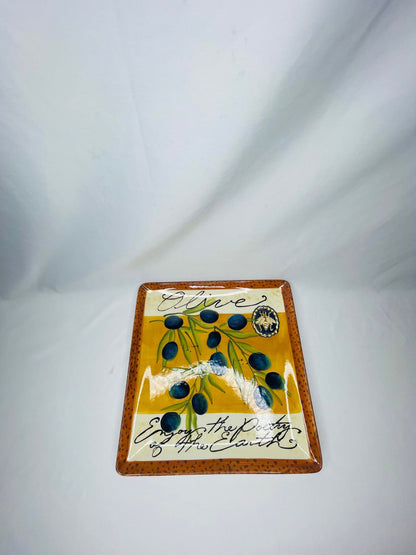 Susan Winget Certified International Painted Square Plate