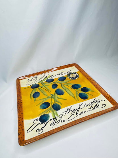 Susan Winget Certified International Painted Square Plate