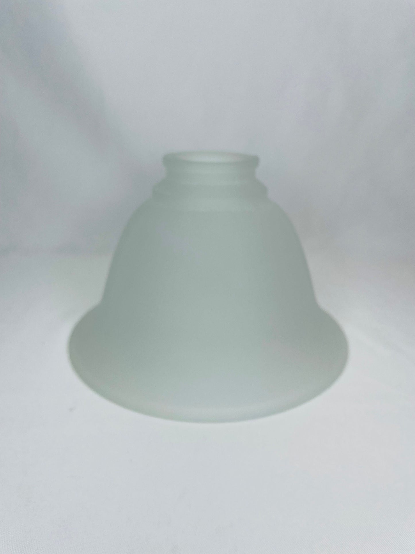 Vintage Frosted Replacement Glass Shade 4 1/2”H x 7”W 2 1/8”Base