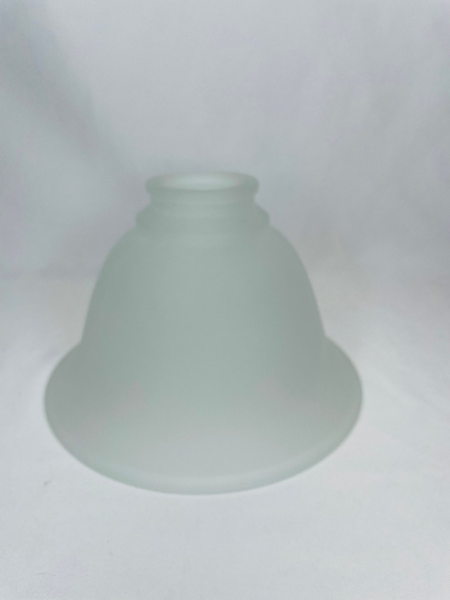 Vintage Frosted Replacement Glass Shade 4 1/2”H x 7”W 2 1/8”Base