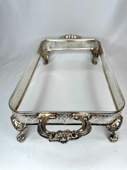 Vintage Silver Buffet/Casserole Footed Serving Dish with Lid