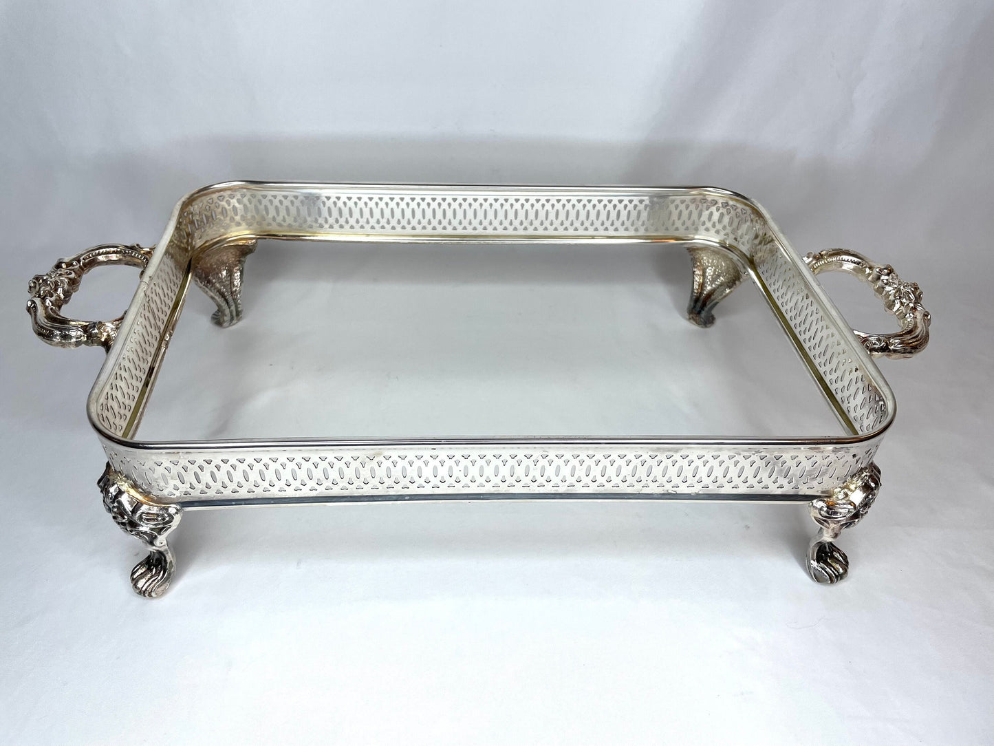 Vintage Silver Buffet/Casserole Footed Serving Dish with Lid