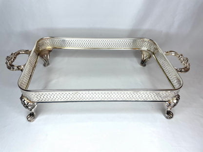 Vintage Silver Buffet/Casserole Footed Serving Dish with Lid