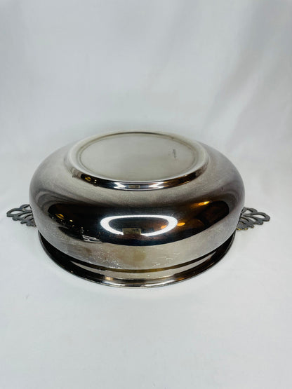 Vintage Sheffield Silver/Pyrex Casserole Serving Bowl