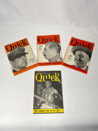 Quick News Weekly Mini Magazines 1950's & 1951