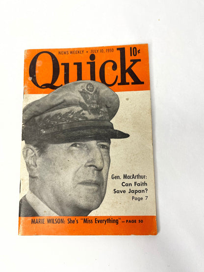 Quick News Weekly Mini Magazines 1950's & 1951