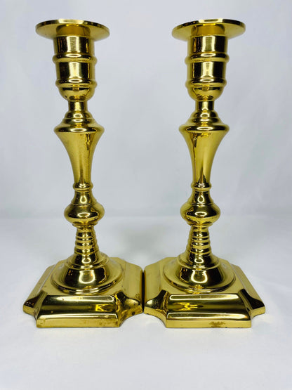 Vintage Brass Candlestick Holder Set of 2