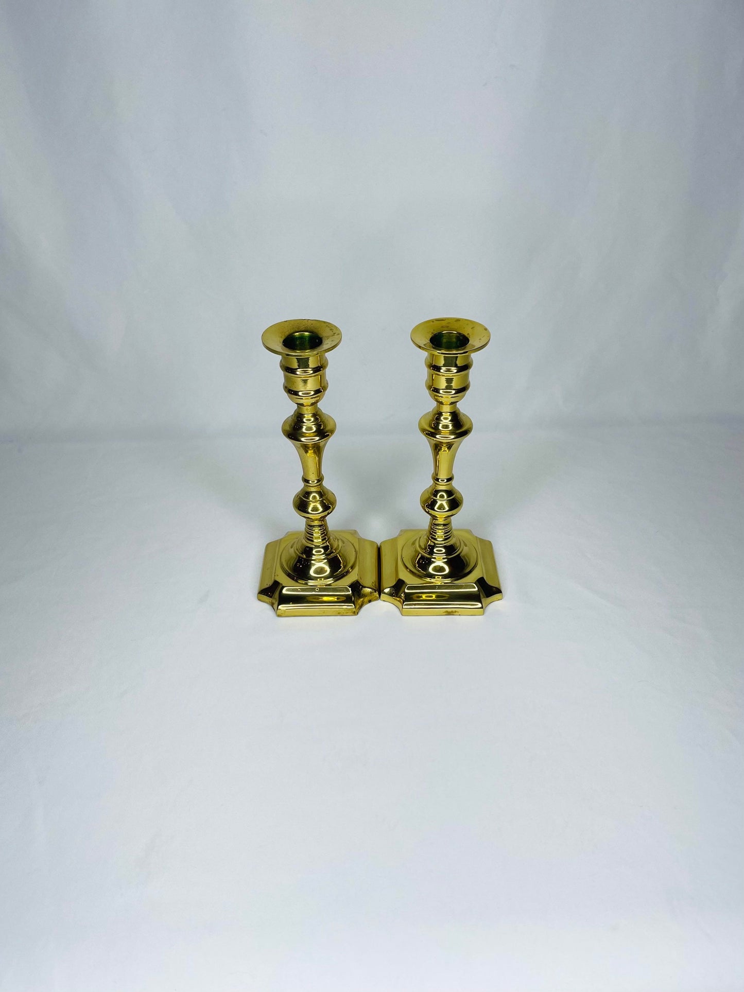 Vintage Brass Candlestick Holder Set of 2