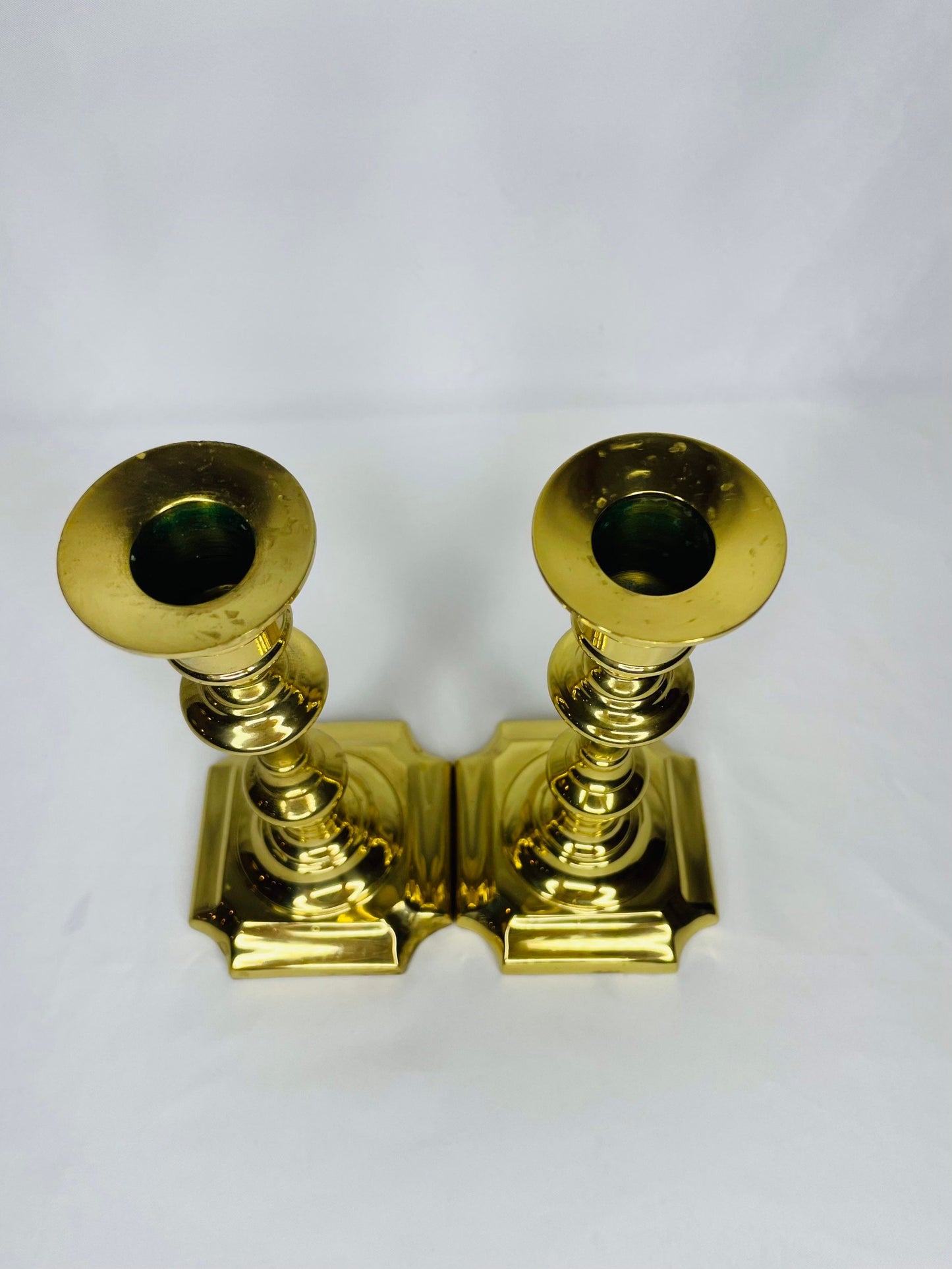 Vintage Brass Candlestick Holder Set of 2