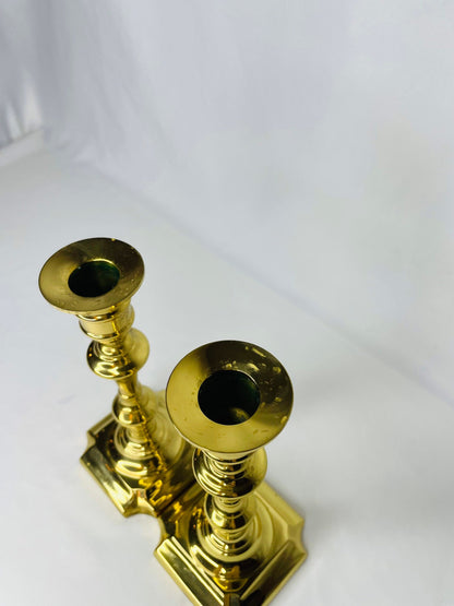 Vintage Brass Candlestick Holder Set of 2