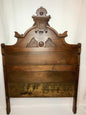 Treasured Victorian Dark Wooden Twin Bed Frame