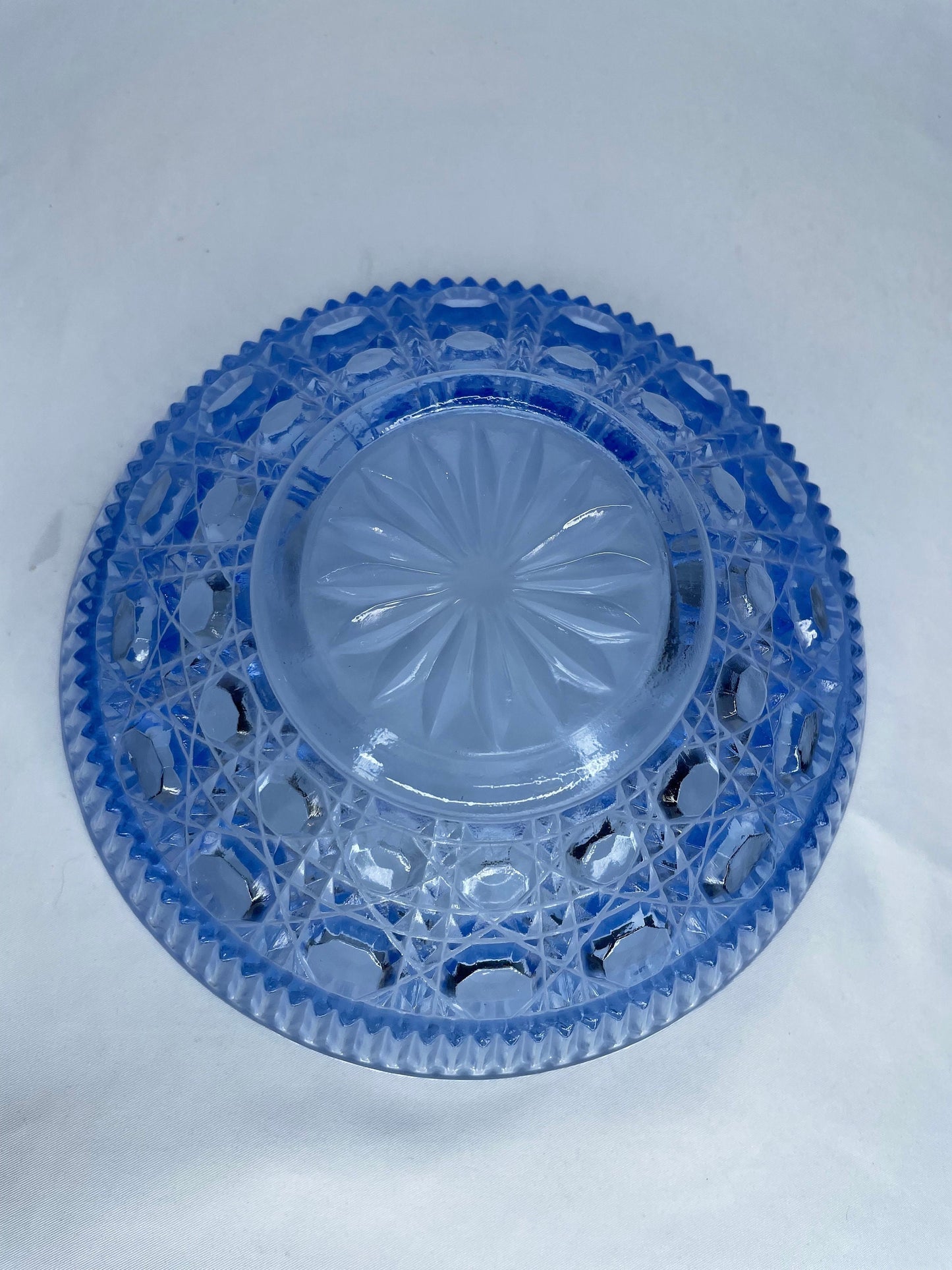 Vintage Blue Opaque Glass Bowl/Candy Dish