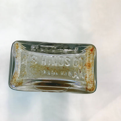 Vintage 1920's a.s. hind's embossed honey and almond cream bottle