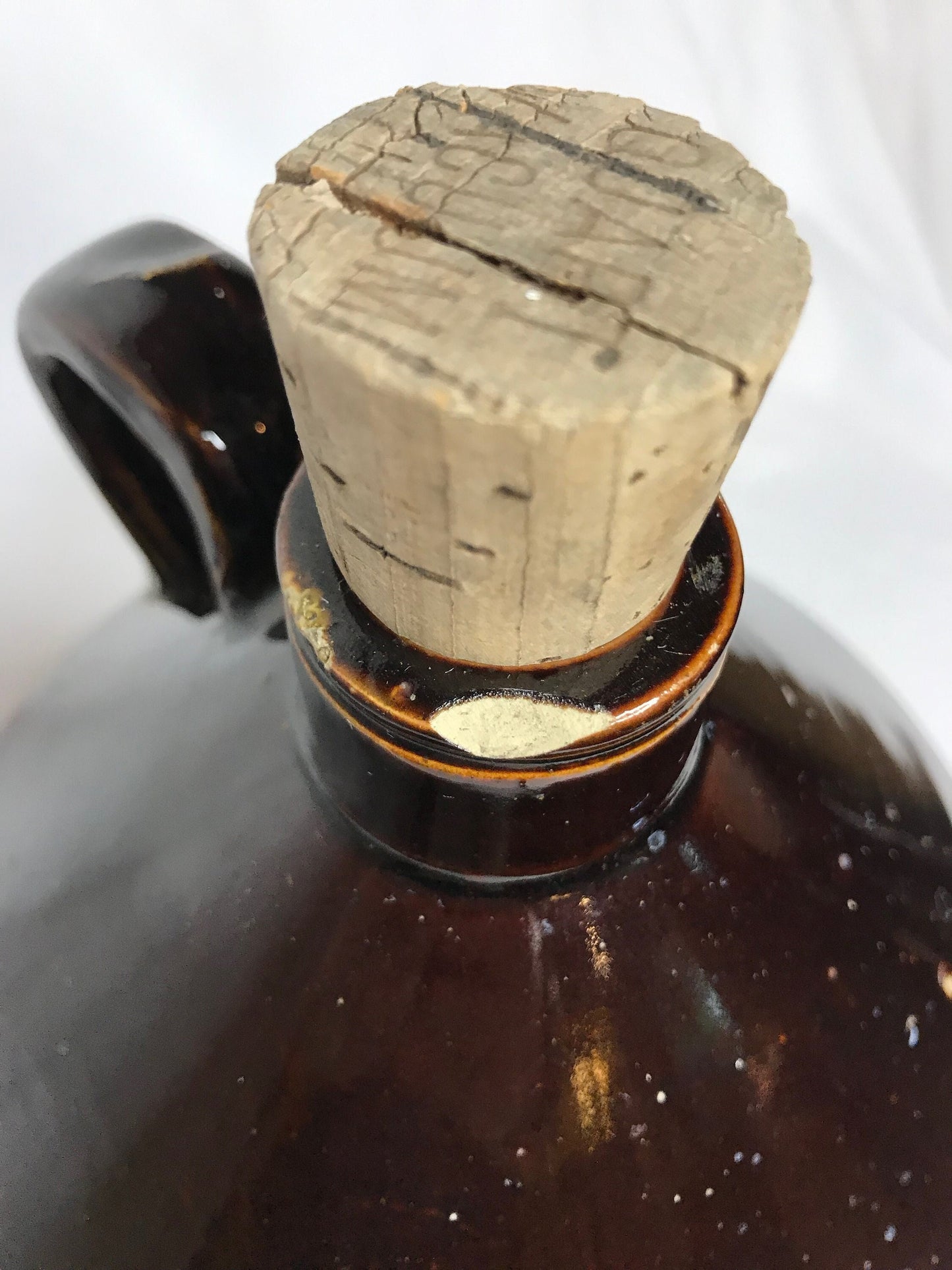 Two-tone Stoneware Moonshine Crock w/Cork