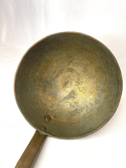 Vintage hand-forged large decorative copper ladle