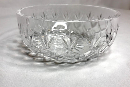 Vintage cut crystal glass decorative bowl  6"d