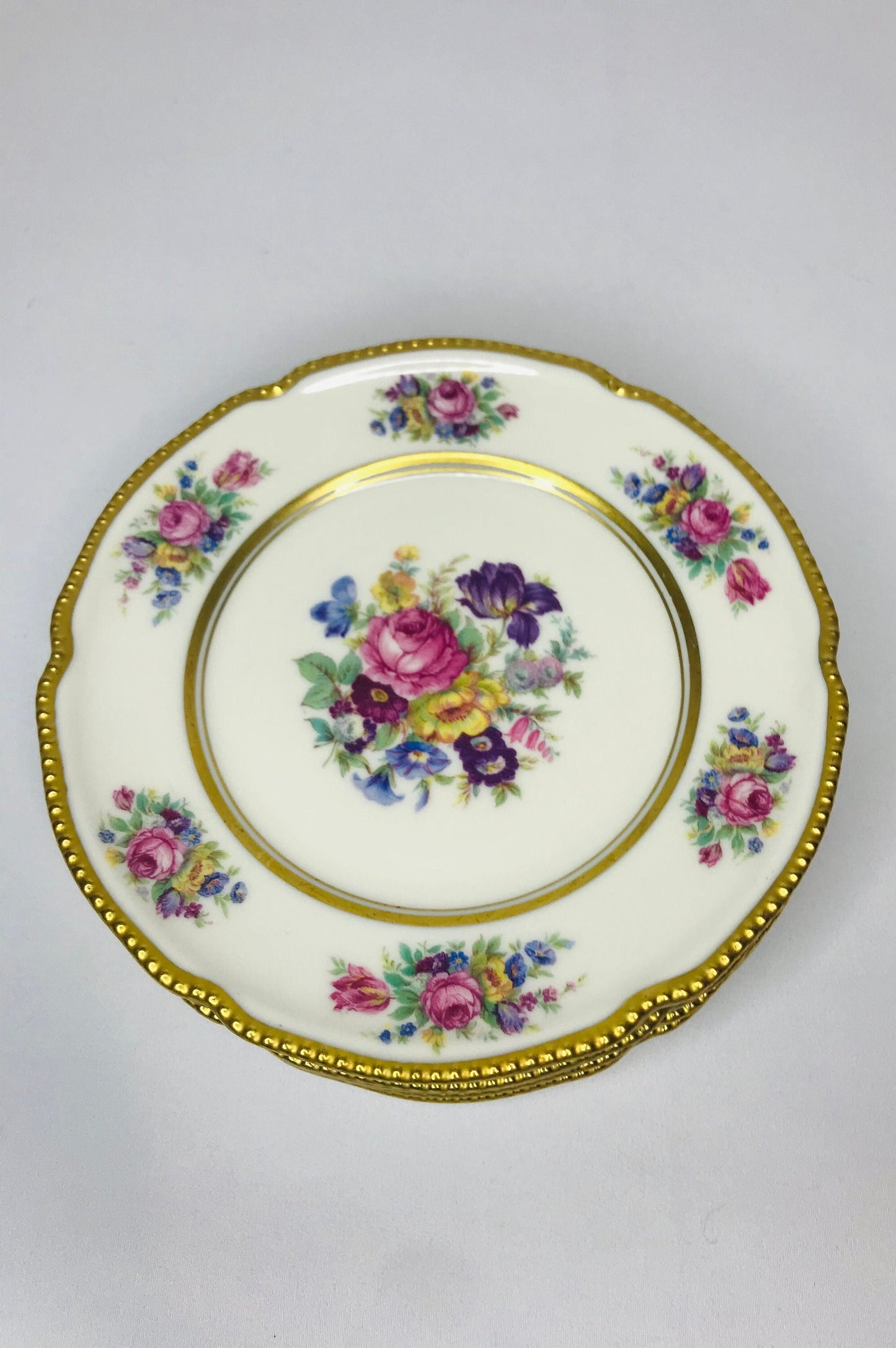 Castleton china castleton rose bread & butter plates set of 7