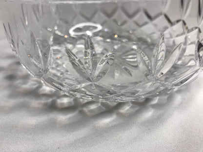 Vintage cut crystal glass decorative bowl  6"d