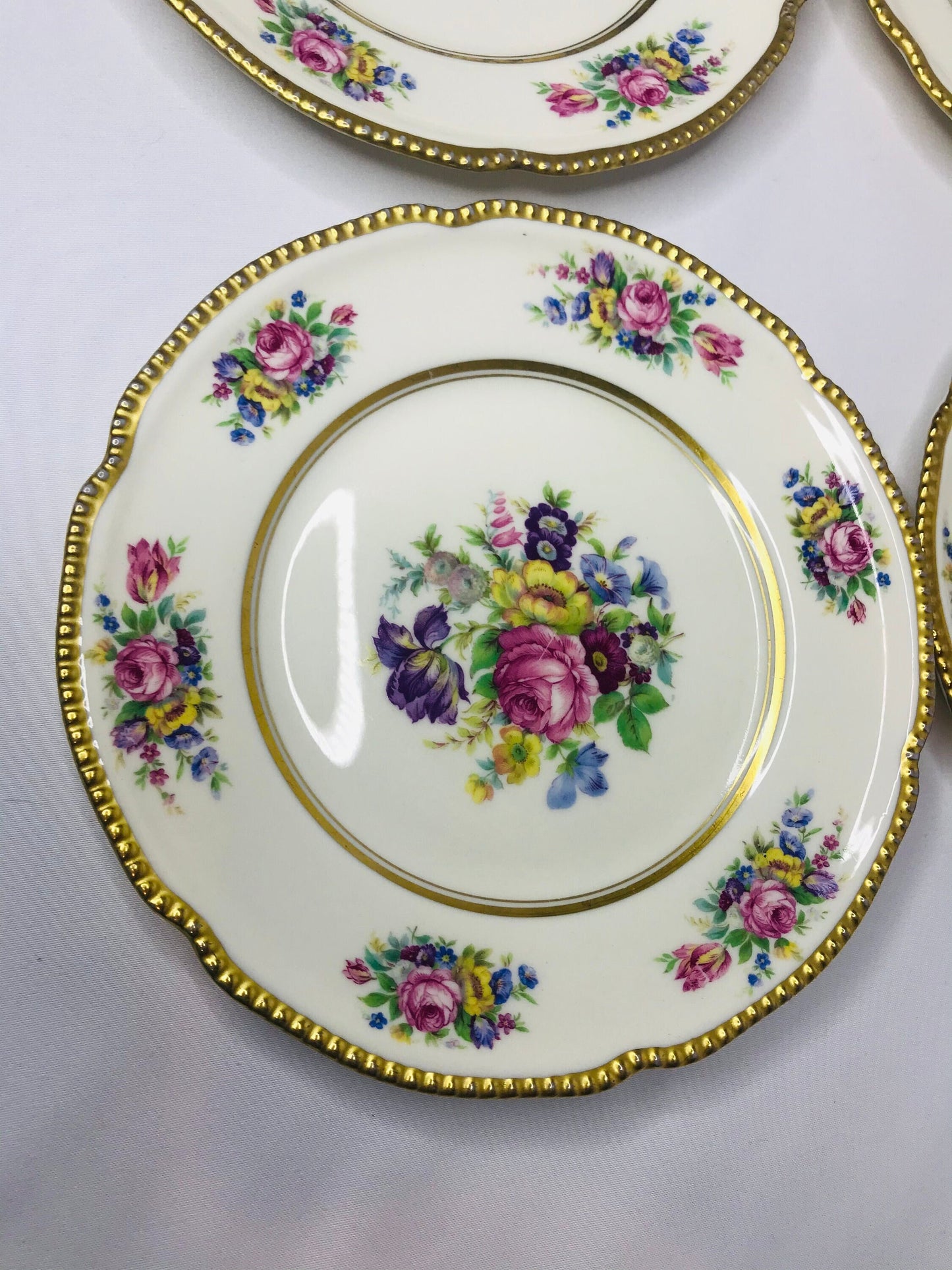 Castleton china castleton rose bread & butter plates set of 7