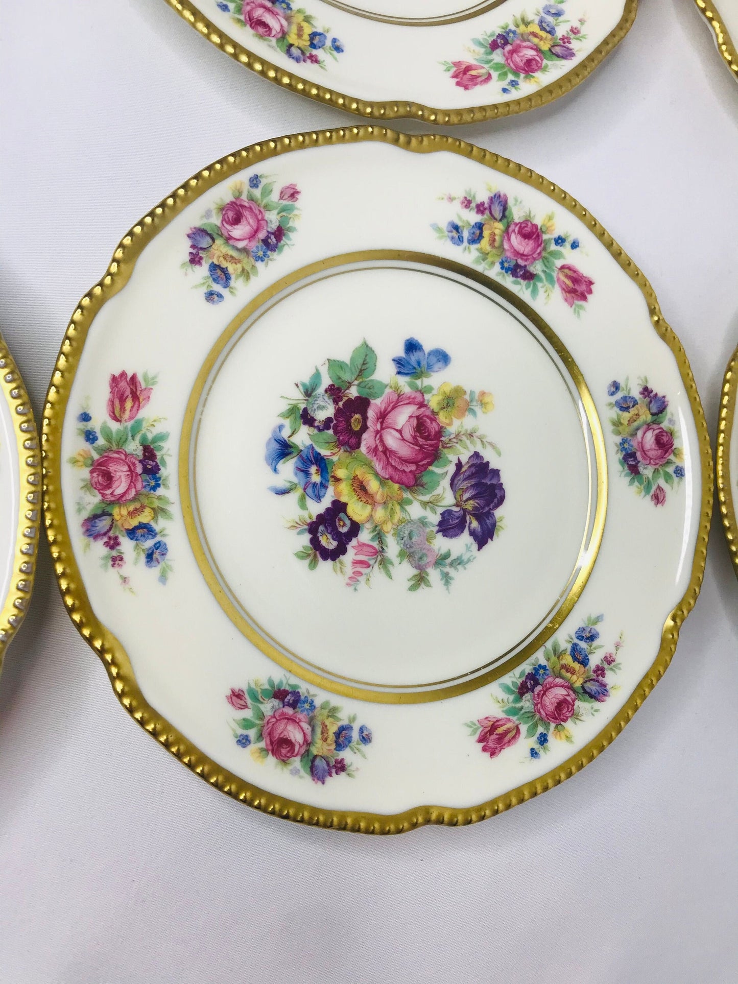 Castleton china castleton rose bread & butter plates set of 7