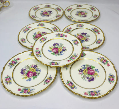 Castleton china castleton rose bread & butter plates set of 7