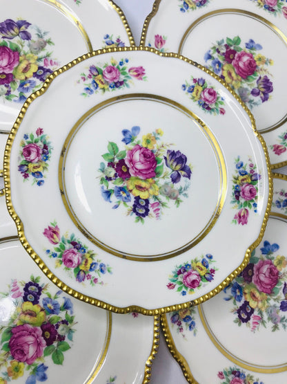 Castleton china castleton rose bread & butter plates set of 7