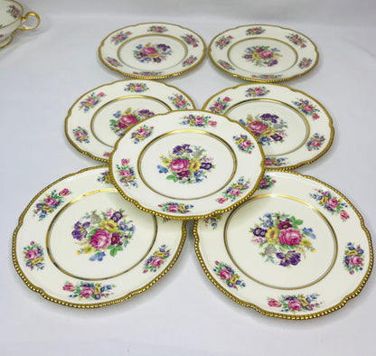 Castleton china castleton rose bread & butter plates set of 7