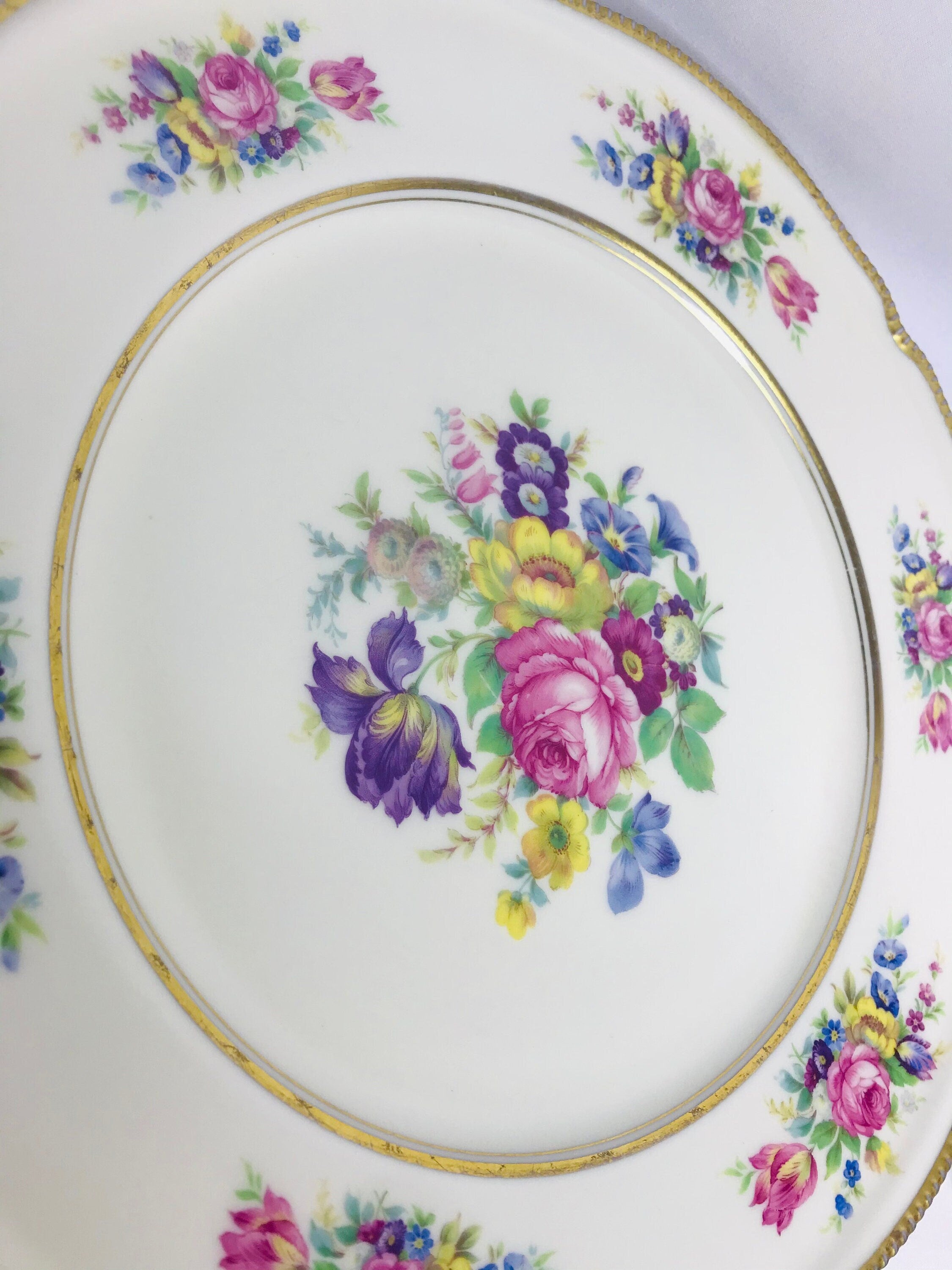 Castleton china castleton rose dinner plates set of 6 – Terra Americana