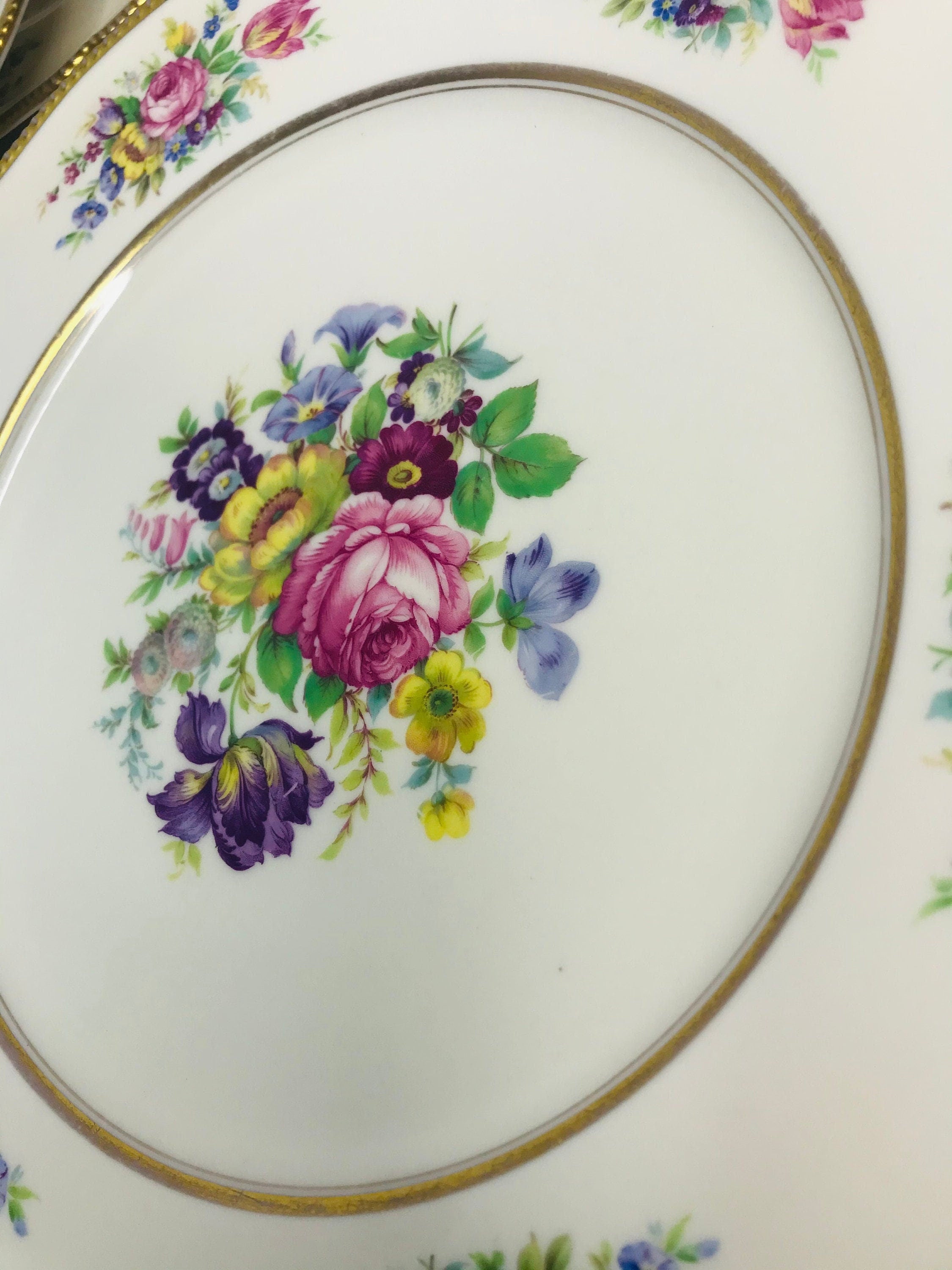 Castleton china castleton rose dinner plates set of 6 – Terra Americana
