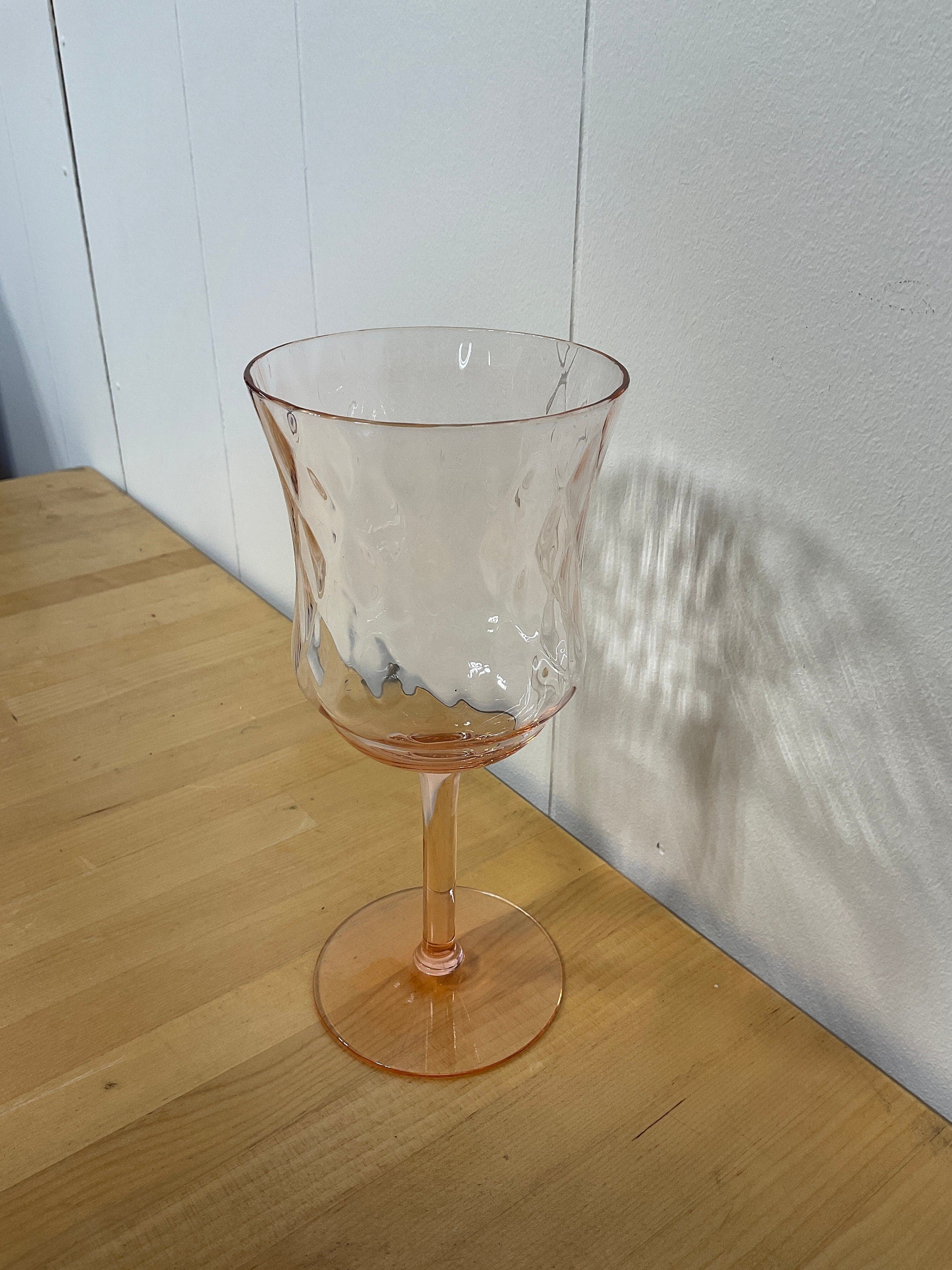 Tiffin Elegant Glass Drink Set Pink Pitcher Tumblers w/ Rare Gold