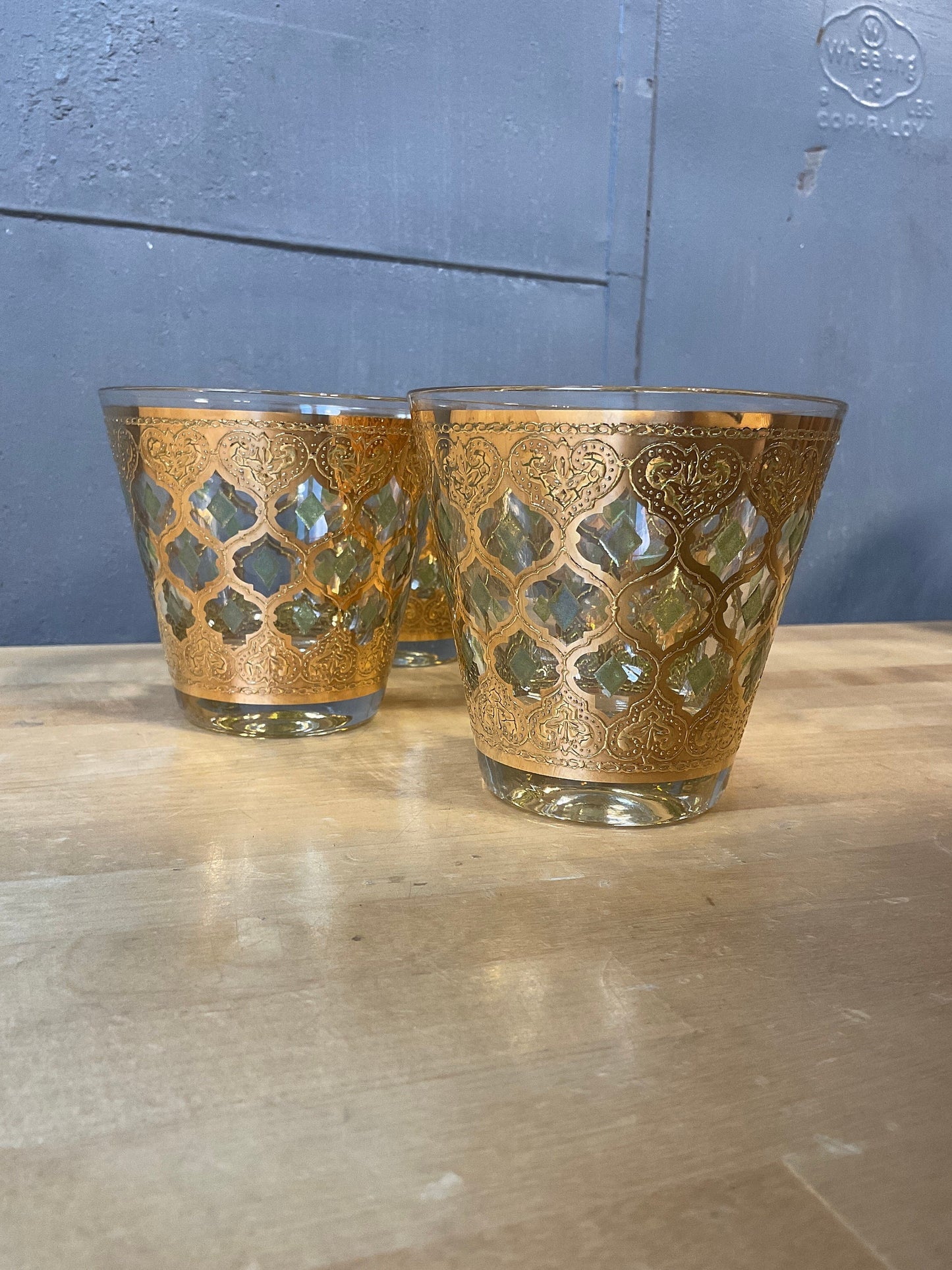 Vintage Culver Valencia 22K Gold Glassware