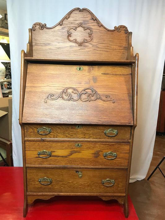 Antique Larkan Soap Co. Wooden Drop Down Secretary Desk **