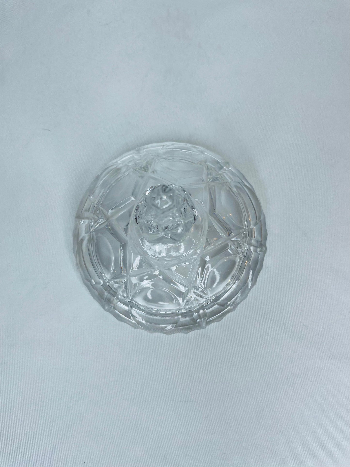 Antique Decorative Cut Glass Container and Candy Dish