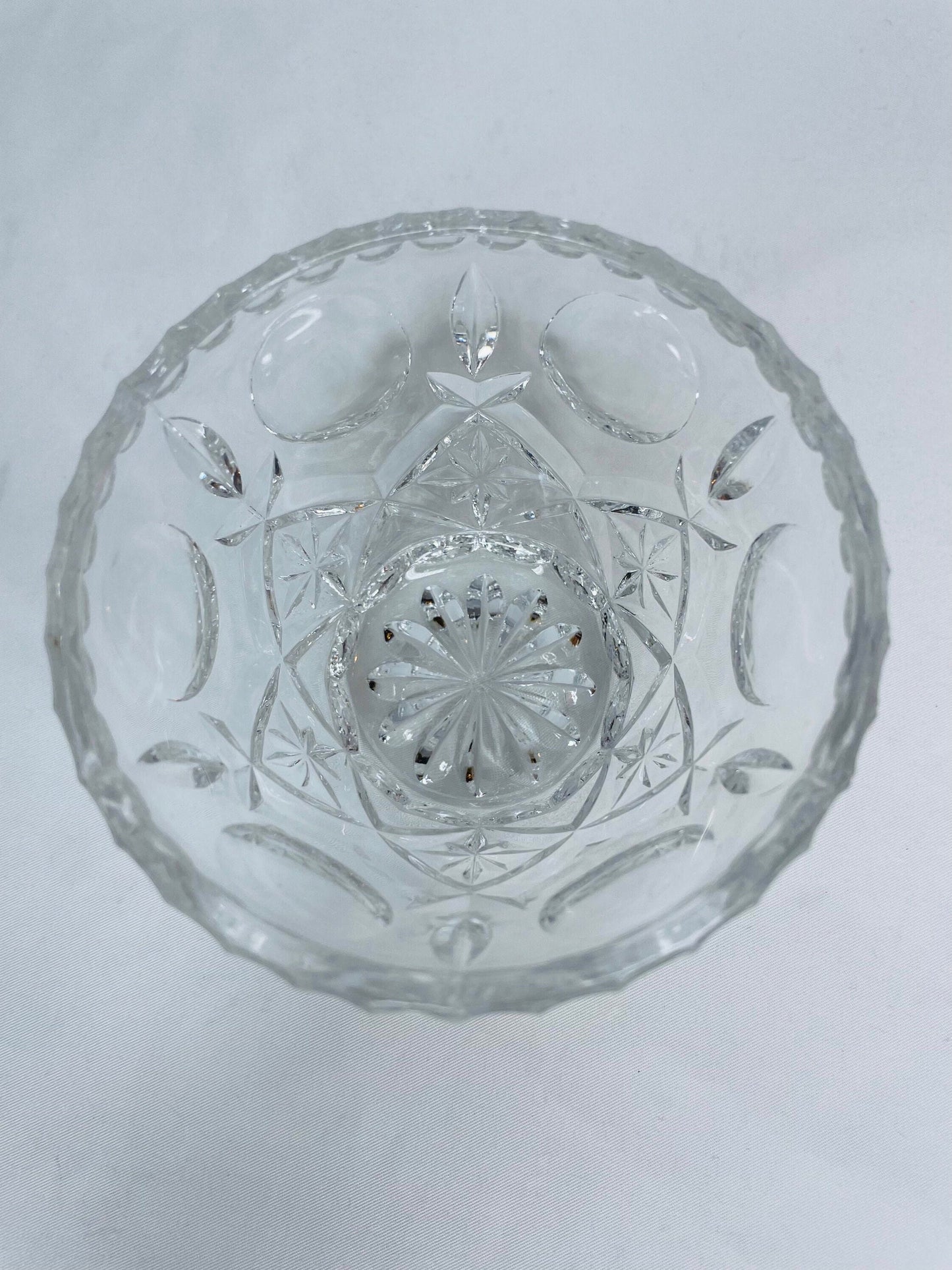 Antique Decorative Cut Glass Container and Candy Dish