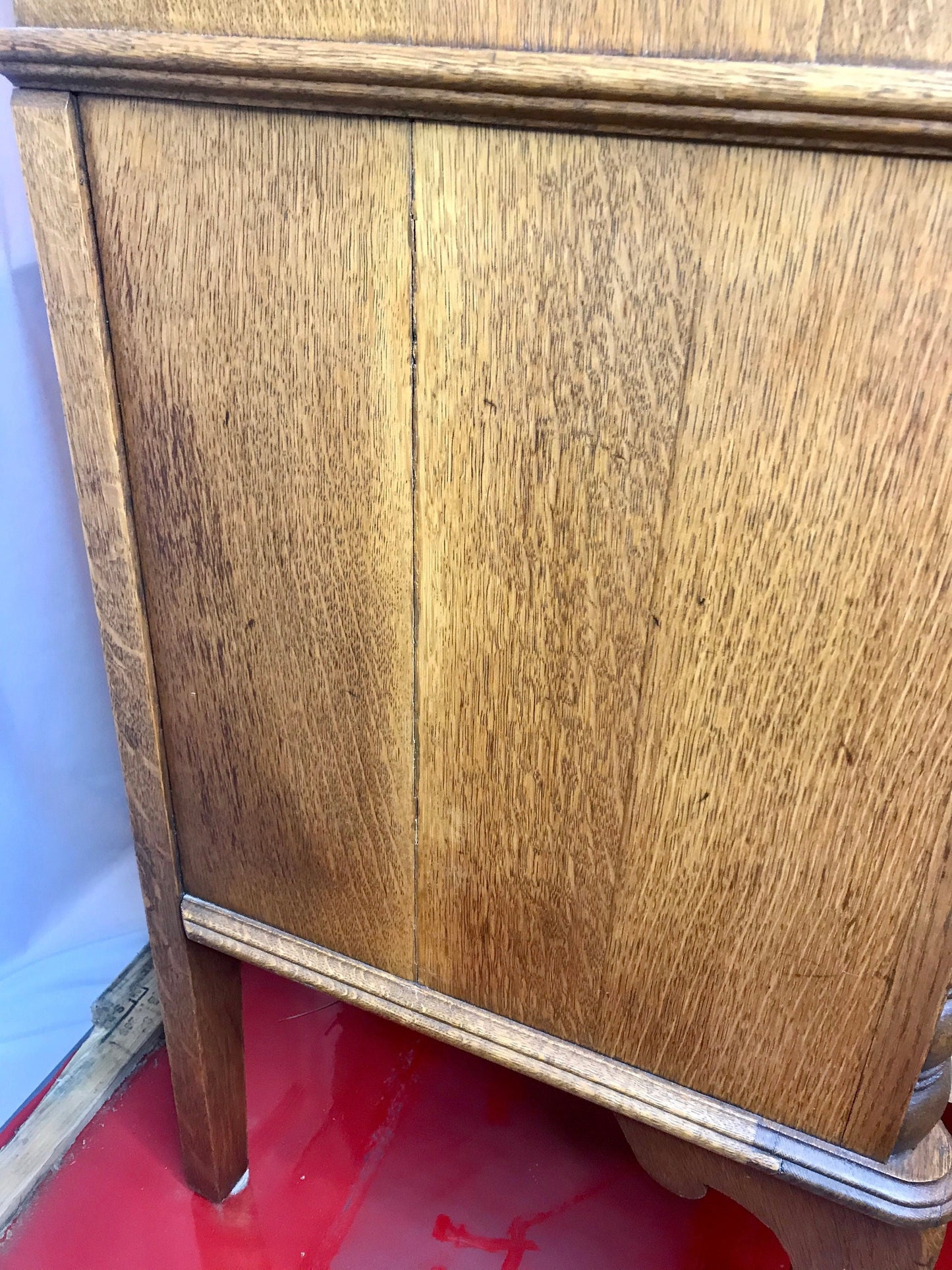 Antique Tiger Oak Drop Front Secretary Desk