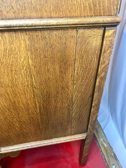 Antique Tiger Oak Drop Front Secretary Desk