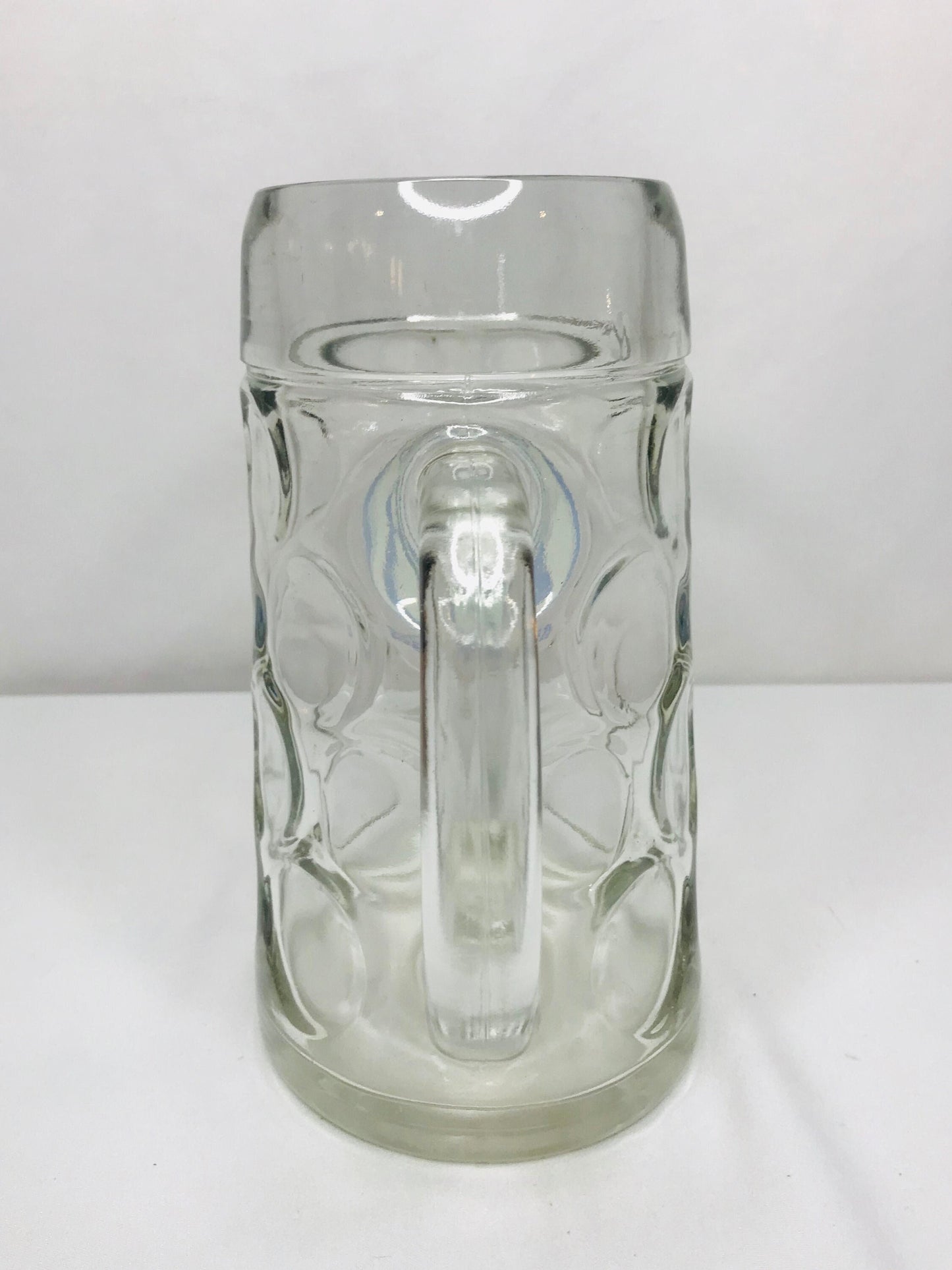 German hb hofbrauhaus munchen 1 liter glass dimpled stein/mug