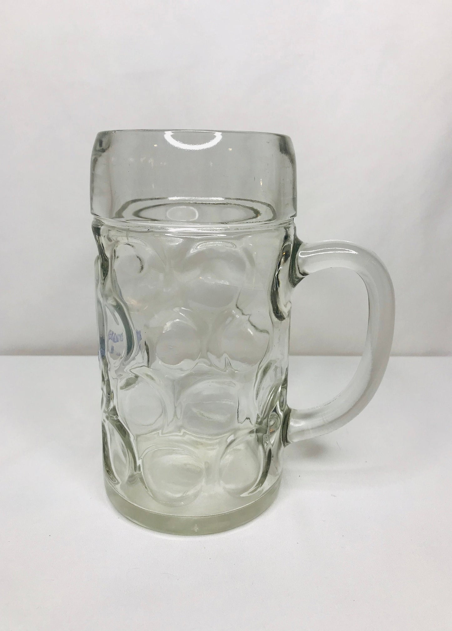 German hb hofbrauhaus munchen 1 liter glass dimpled stein/mug