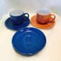 Espresso/tea/coffee cups & saucers - set of 2