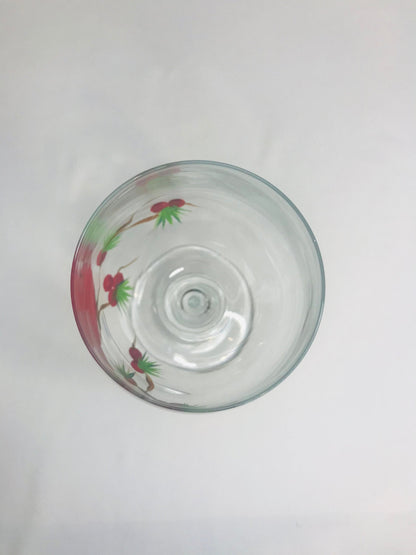 Hand-painted cardinal wine/water/juice glass