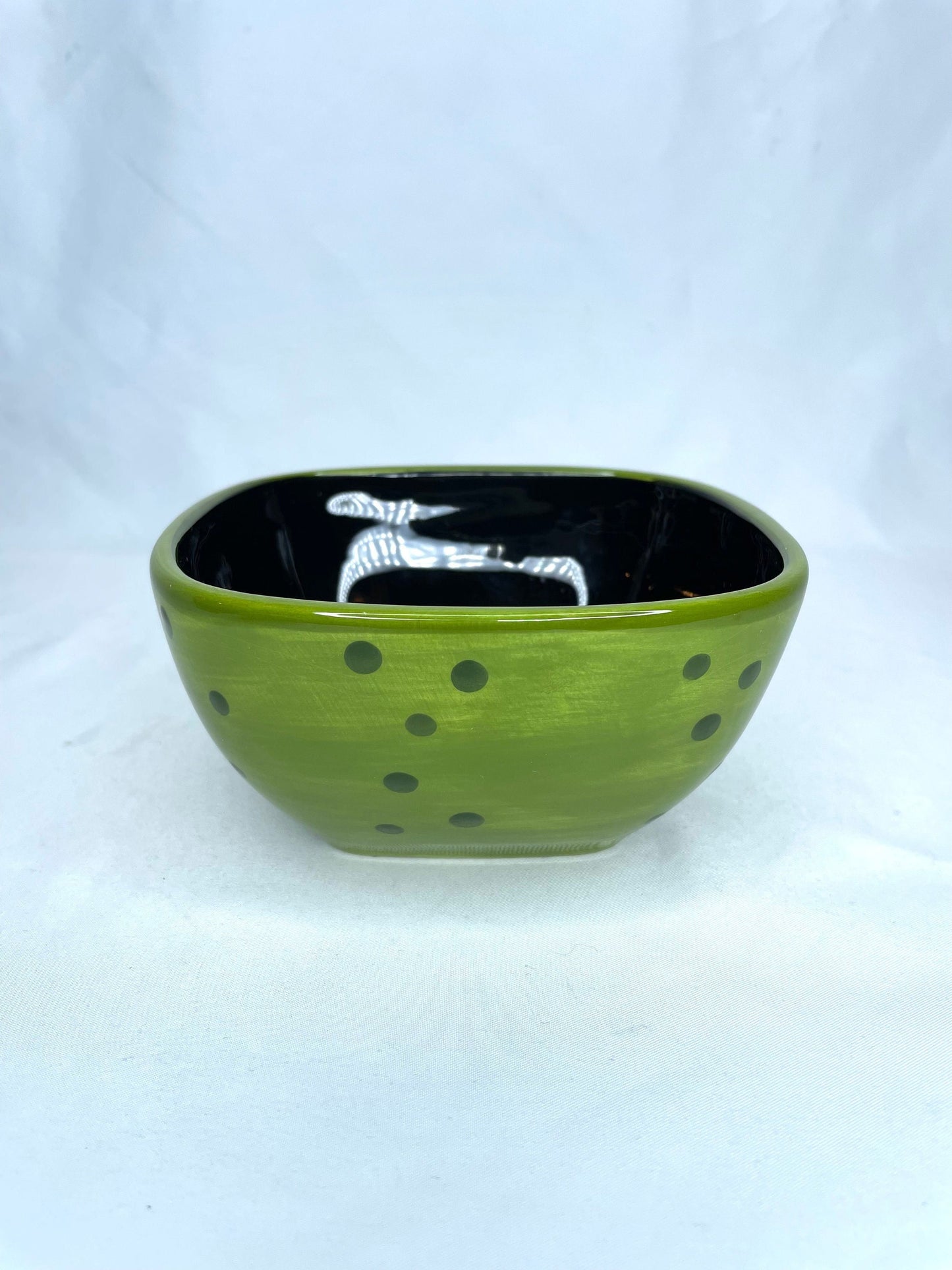 Hand-Painted Roomy & Clare Design for Fenton International Dessert Bowl/Candy Dish