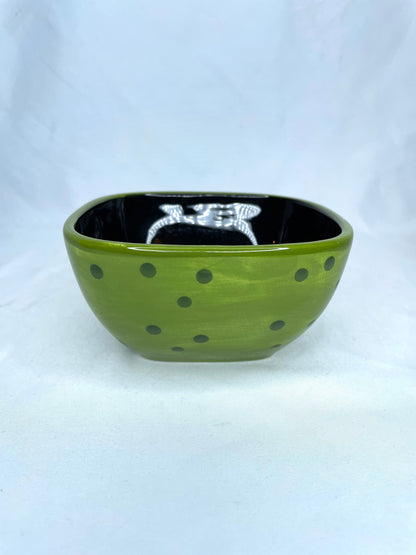 Hand-Painted Roomy & Clare Design for Fenton International Dessert Bowl/Candy Dish