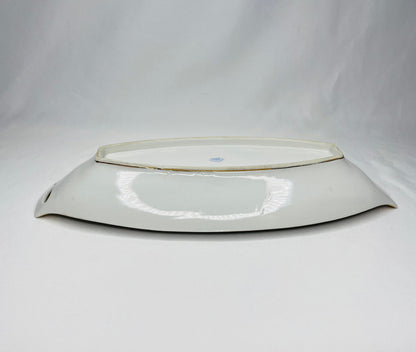 Nippon  Hand Painted Oval Bread Serving Tray/Celery Dish with 4 Dipping Trays