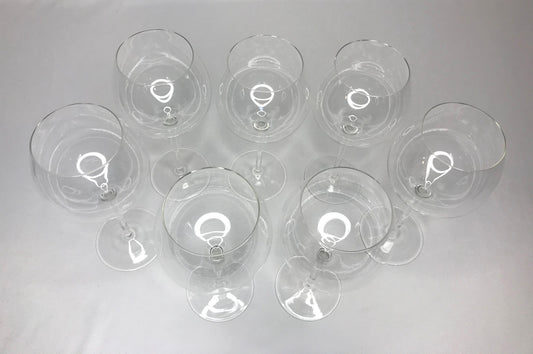 Set of 7 long stem goblet wine glass/water glass/juice glass